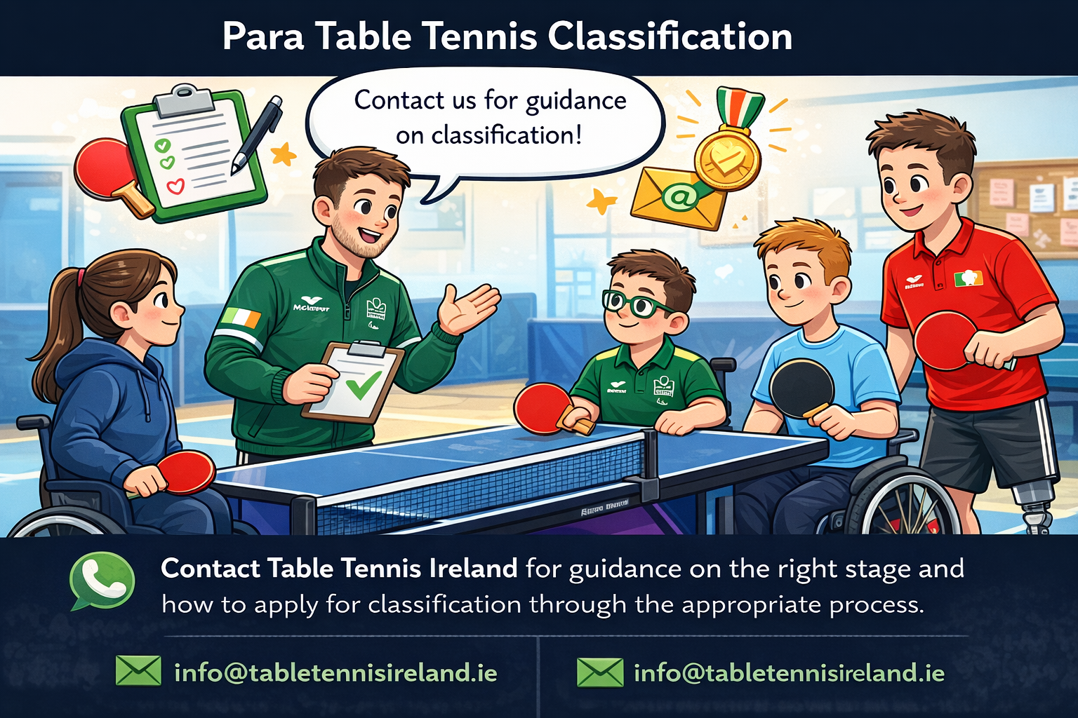 Para table tennis guidance session