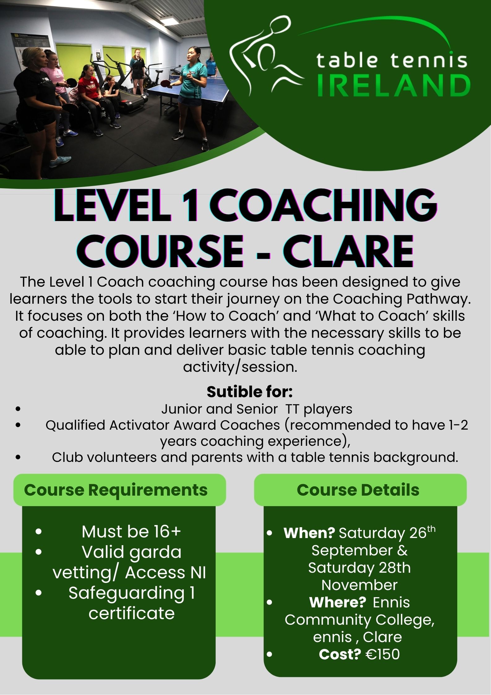 Level 1 Coaching Course – Munster