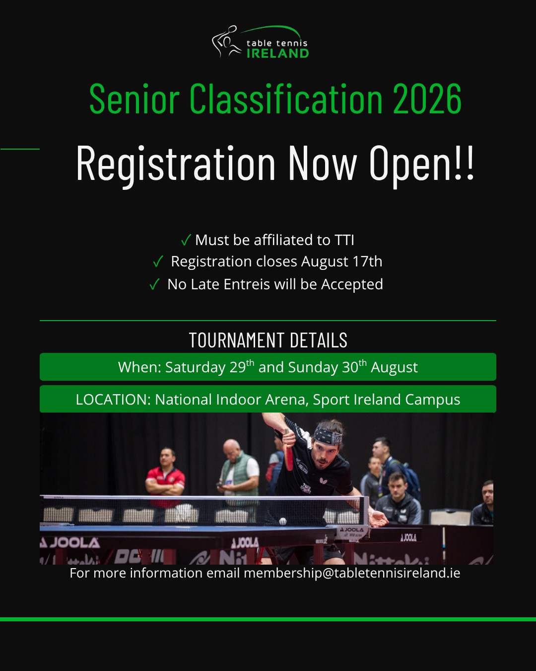 Irish Senior Classification 2026